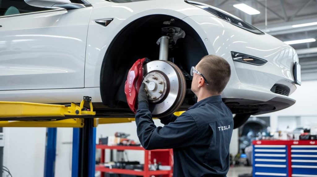 Tesla Brake pads Replacement at Tesla Repair Dubai 